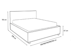 Čalouněná postel JUDITH s matrací, 160x200