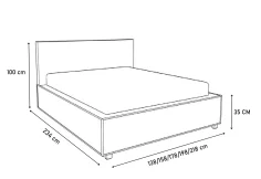 Čalouněná postel PITO s matrací, 180x200