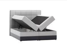 Čalouněná postel boxspring CASIA + topper ZDARMA