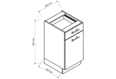 Kuchyňská skříňka dolní kombinovaná ISOLDA