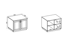 Skříňka dolní dvoudveřová FLAVELA 2D