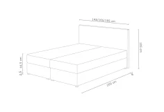 Čalouněná postel LAKE 1 + matrace