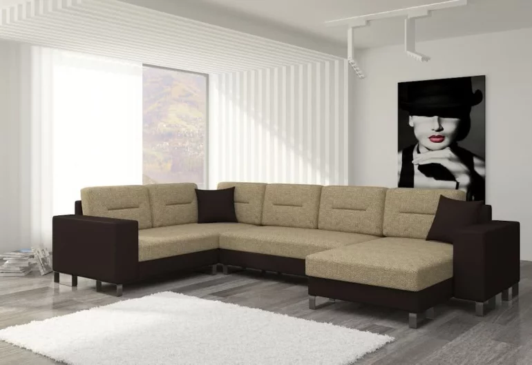 Разтегалелен диван П-образен MEDY, 330x86x206/145, berlin03/soft066, дясно
