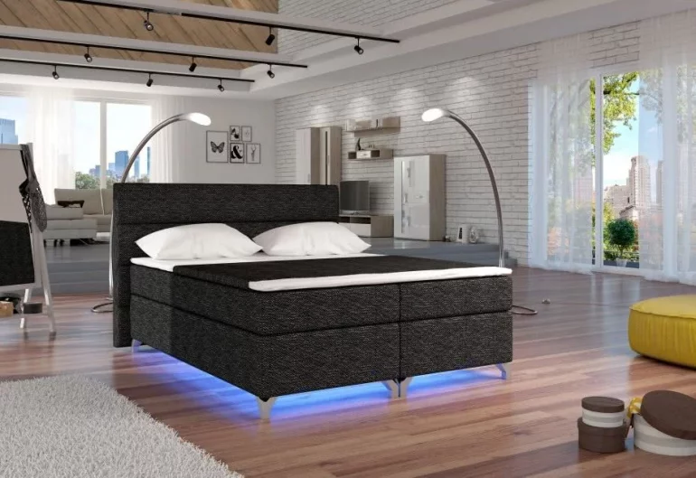 Čalouněná postel BASILIO, bez LED, 180x200, berlin02