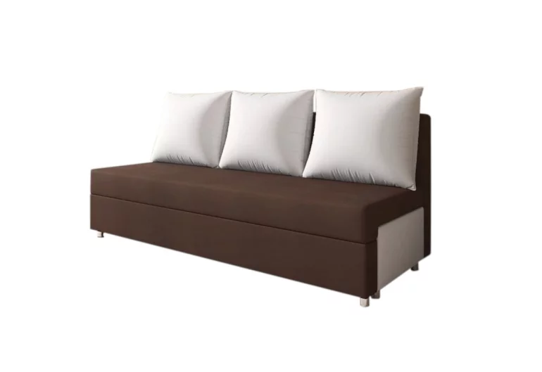 Тапициран диван LISA, кафяво+бяло(alova68/pdp)