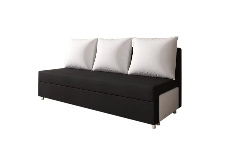 Тапициран диван LISA, черно+бяло(alova 04/PDP)