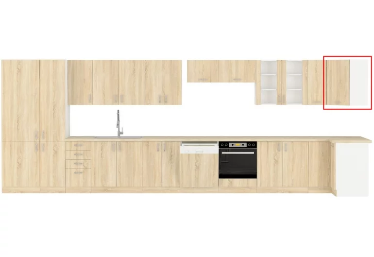 Горен ъглов кухненски шкаф  AVRIL