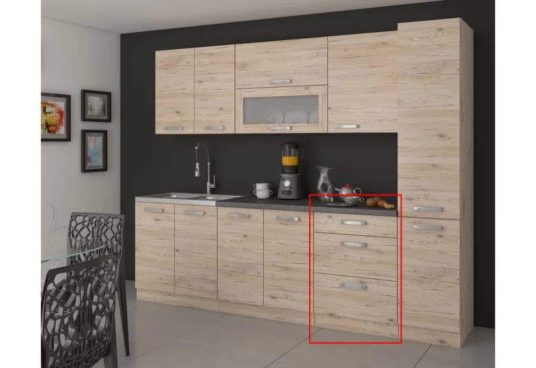 Долен кухненски шкаф с чекмедже - широк TOULOUSE