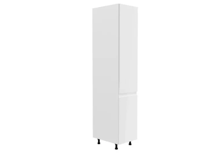 Кухненски шкаф висок YARD D40SP, 40x212x58, бяло/сив гланц, ляв