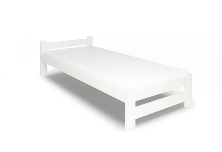 Легло от масив HERA + Матрак от пяна DE LUX 14 cm + решетка  БЕЗПЛАТНО, 90x200, Бял