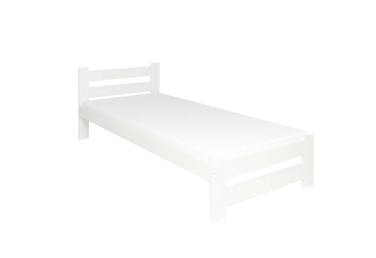 Легло от масив HEUREKA + Матрак от пяна DE LUX 14 cm + решетка  БЕЗПЛАТНО, 90x200, Бял