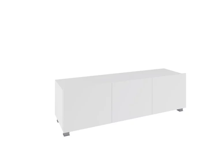 VÝPRODEJ TV stolek BRINICA 150, 150x37x43, bílá/bílý lesk