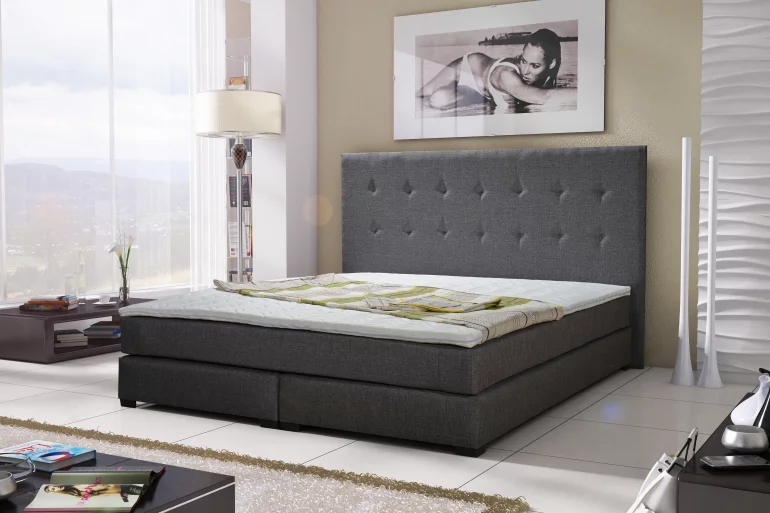 Luxusní postel LOUIS + matrace + rošt, 160x200 cm, sawana 05