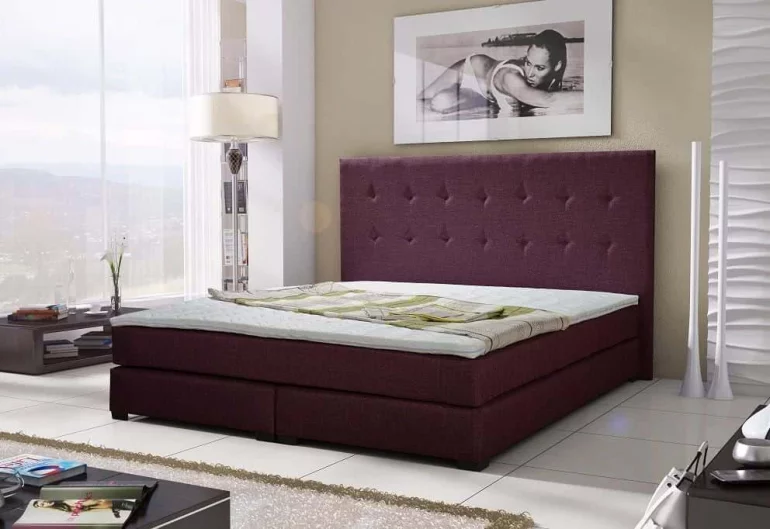 Luxusní postel LOUIS + matrace + rošt, 160x200 cm, sawana 70