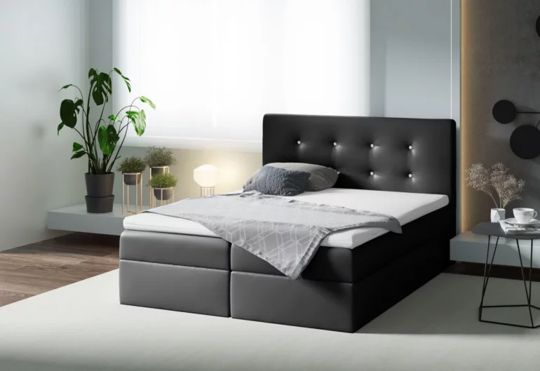 Тапицирано легло IZI + топер, 140x200, madryd 1100