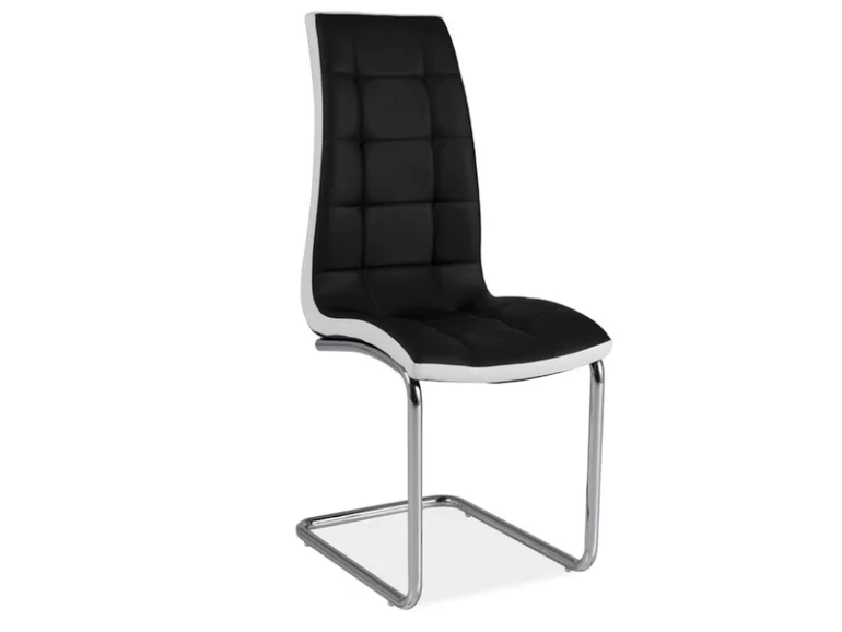 Židle HEAS H-103, 102x42x43, bílá/černá