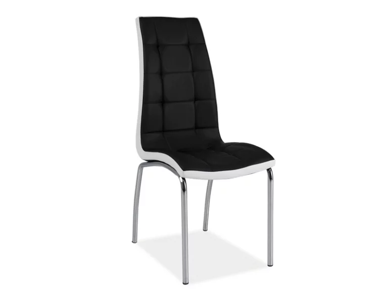 Židle HEAS H-104, 96x43x43, černá/bílá