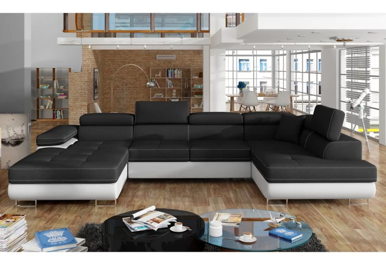 Разтегалелен диван П-образен CORGI, 345x90x202, sawana 14/soft 17, десен ъгъл
