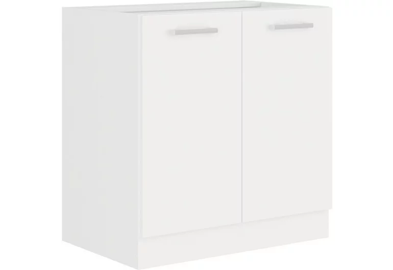 Кухненски шкаф долен двуредов ALBERTA 80D 2F BB, 80x82x52, бяло