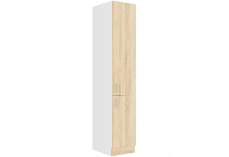 Кухненски шкаф висок AVRIL 40 DK-210 2F, 40x210x57, бяло/сонома