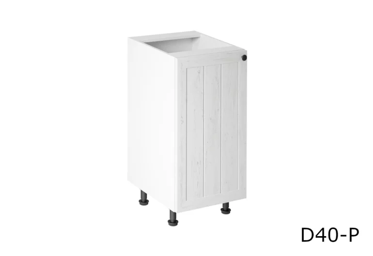 Кухненски шкаф долен LORIENT D40, 40x82x47, бяло/бор Андерсен, десен