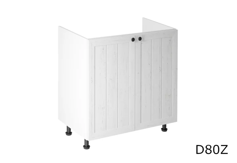 Кухненски шкаф за мивка LORIENT D80Z, 80x82x47, бяло/бор Андерсен