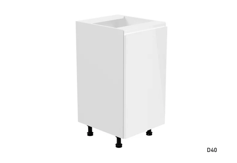 Кухненски шкаф долен YARD D40, 40x82x47, бяло/бял гланц, десен