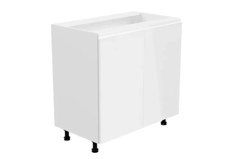 Кухненски шкаф долен двуредов YARD D80, 80x82x47, бяло/сив гланц
