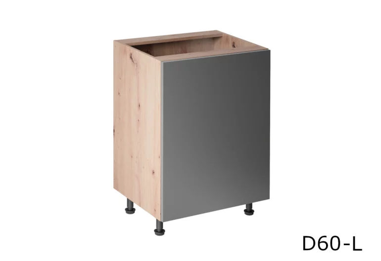 Горен кухненски шкаф  GLENA D60L, 60x82x47, дъб artisan/сиво, ляво