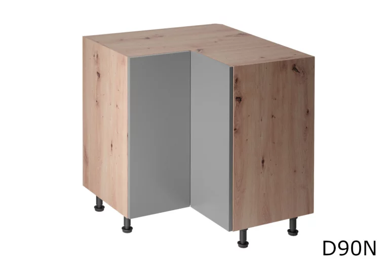 Долен ъглов кухненски шкаф GLENA D90N, 79x82x79, дъб artisan/сиво,  дясна