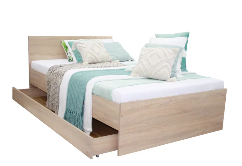 Легло DAVINA + решетка + място за съхранение, 180x200cm, дъб sonoma